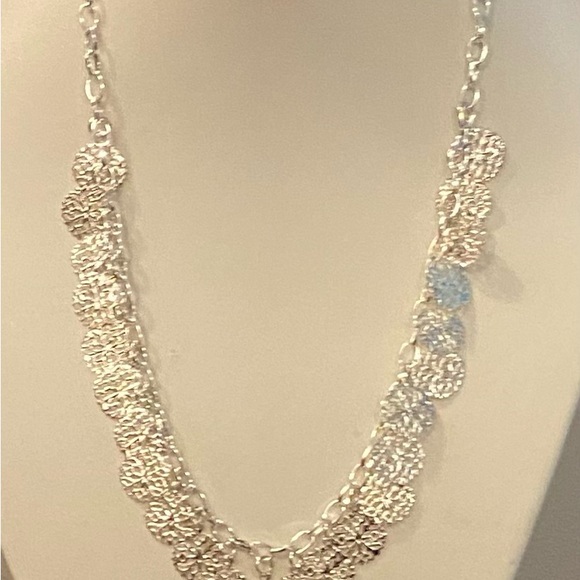 NEW Chain necklace with silver disks - Picture 2 of 2